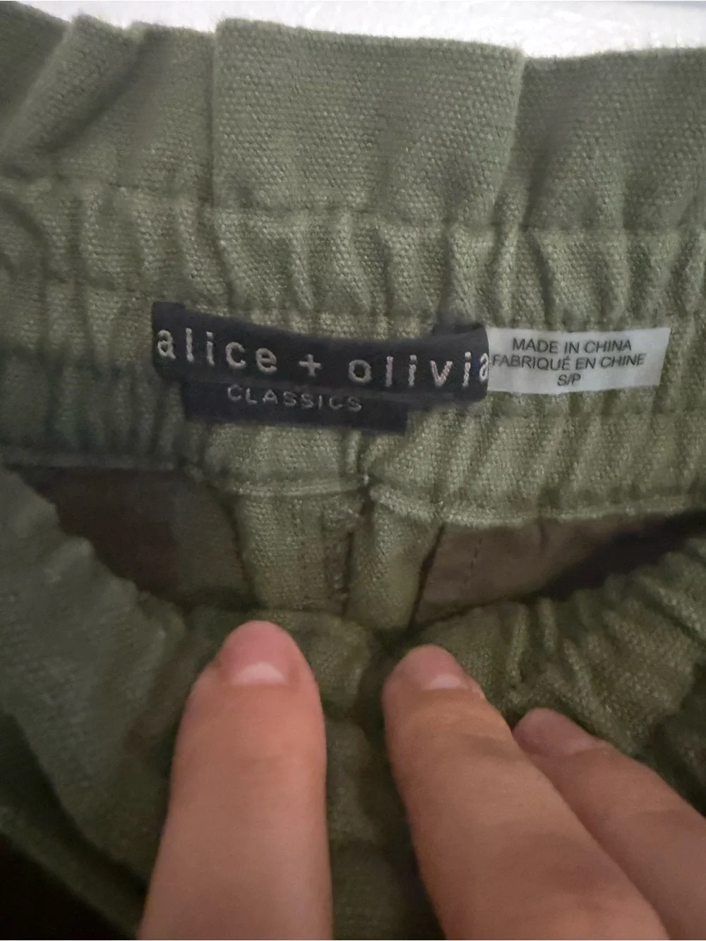 Alice + Olivia Jogger Tribeca Patchwork in Green